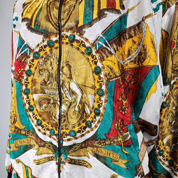 Vintage 80s Knights & Kings Zip Up Bomber Jacket Size L/XL - Picture 4 of 12